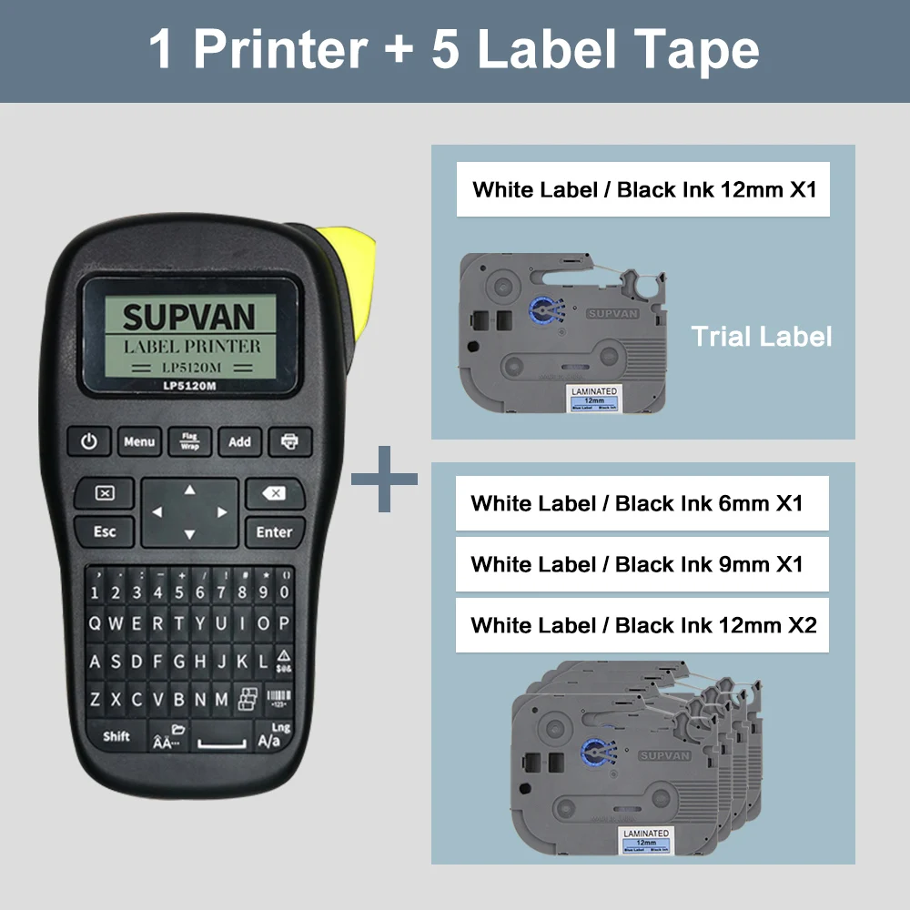 Original Supvan LP5120M Portable Wireless Industrial Wires Label Printer Cable Labels Printer Handheld Label Maker No DC Adapter printers mini Printers