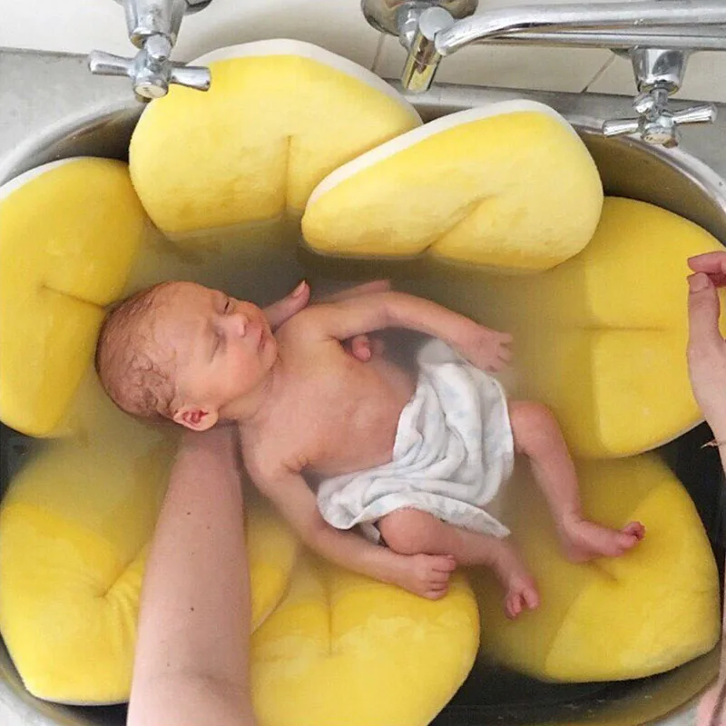 Flor Chuveiro tapete Almofada do Assento de Segurança Do Bebê Pétala pad