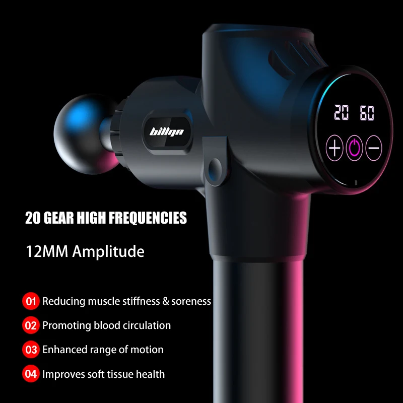 Пистолет для массажа мышц инструмент глубокого вибрирования фитнеса