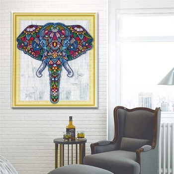 

Shaped Diamond Painting 5D Cross Stitch Animal Diamond Embroidery Decoration Home Kit Art Paint By Number Colorful Wise Elephant