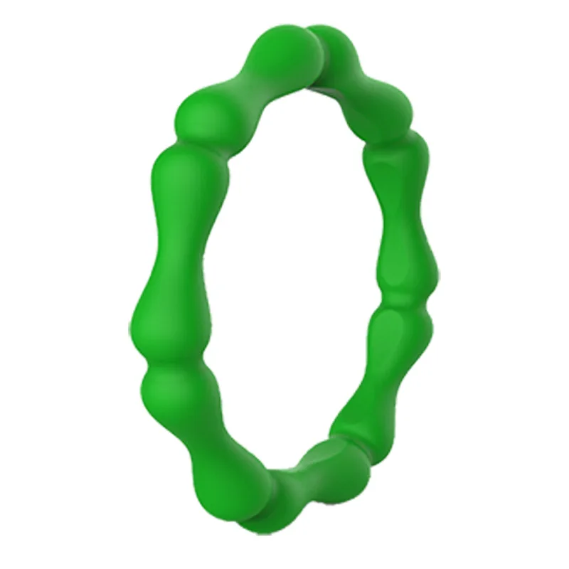 

Creative 3mm Candy Color Silicone Sports Hypoallergenic Skeleton Rings for Women Girl Simple Bamboo Shape Ring Wedding Jewelry