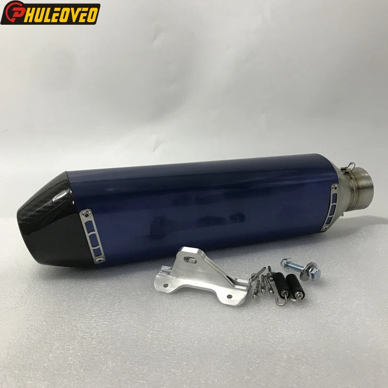 Customized 38mm/48mm/51mm/54mm/57mm/61mm/63mm/65mm/67mm/70mm Motorcycle Exhaust Muffler Escape for Tmax 530 Xmax MT07 MT09 R3 R6