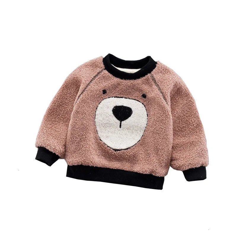 

Winter Children Clothes Baby Boys Girls Cartoon Plus Velvet Thick Warm T Shirt Toddler Fashion Clothing Infant Kids Tracksuits