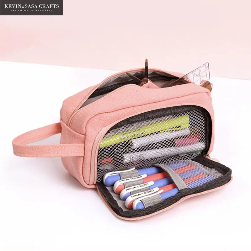 BSTKEY PU Pencil Case Students Pen Wrap for Colored Pencils No Pencils Green Large Capacity 300 Pencil Holder Pouch Storage Bag Stationery Organizer 
