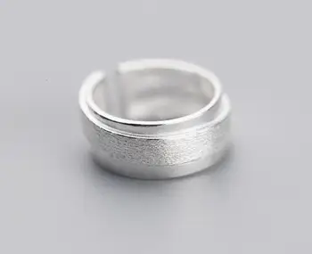 

REAL.925 100% Sterling Silver fINE jEWELRY MULTI-ROWS Geometric Long Wider Ring GTLJ1394