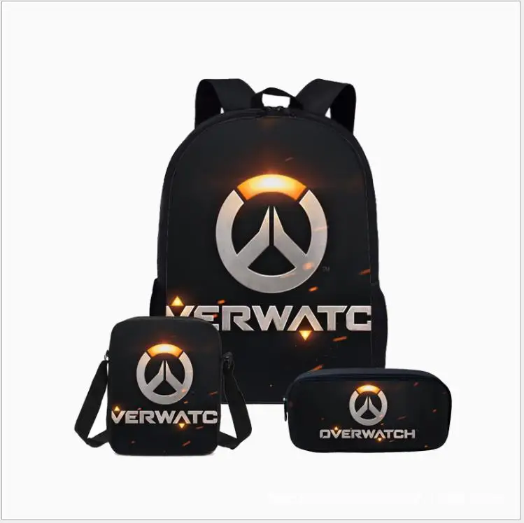 Picture color Рюкзак для игры в Overwatch Mochila, Подростковые Сумки для девочек и мальчиков, детские школьные сумки с принтом в подарок - Цвет: Picture color