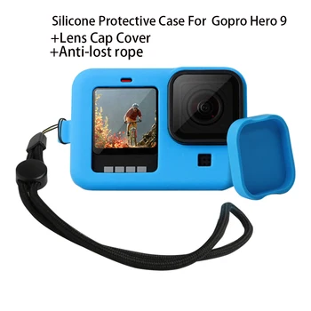 

Silicone Case for GoPro Hero 9 Protective Case Skin +Lens Cap Cover + rope Cover Bag for GoPro Hero 9 Action Camera Accessories