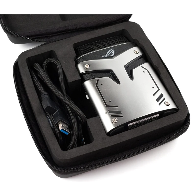 Игровой микрофон ASUS ROG Strix Magnus конденсаторный, USB/mini jack 3.5 мм, 20-20000 Гц,-35 дБ, с подсветкой, серебристый