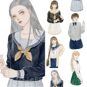 

Washi Tape Student Girl In School Uniform