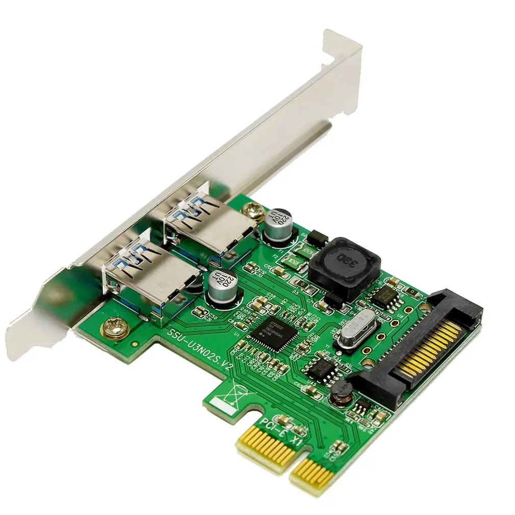 1 шт. Ssu натуральная настольный компьютер Usb3.0 Плата расширения Pci-E к Usb3.0 расширения 2 задними камерами-Порты и разъёмы чип Nec