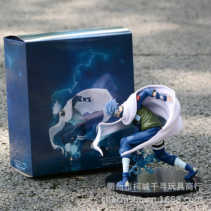 Аниме Hatake Kakashi в коробке 15 см белая плащ ПВХ экшн-фигурка модель игрушек