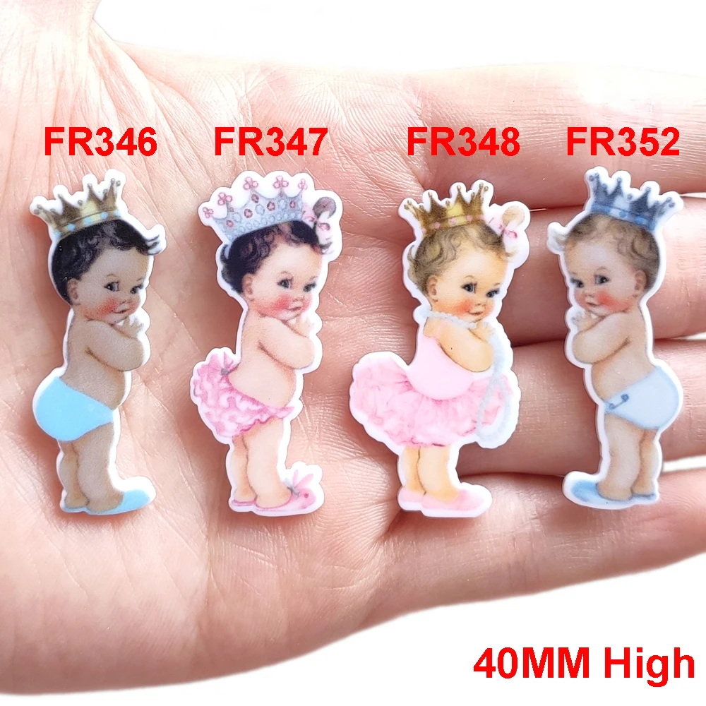 60pcs 4 Styles Mix Cartoon Ballet Baby Princess Girl Flatback Resin Cabochon Prince Boy Planar Crafts Embellishments | Дом и сад