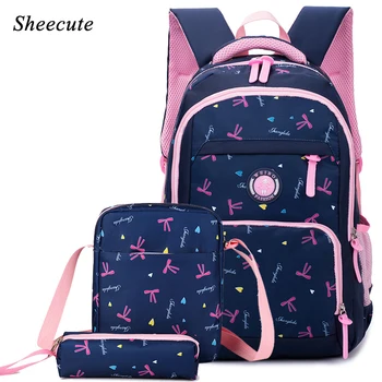 

2020 New Children School Bags Girls School Backpack Schoolbags Kids Princess Backpack Primary School Backpack Kids Bags 3pcs/set