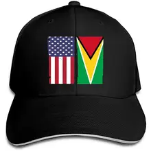 Мужская и женская флаг Гайаны Флаг США Ретро Дальнобойщик бейсболка