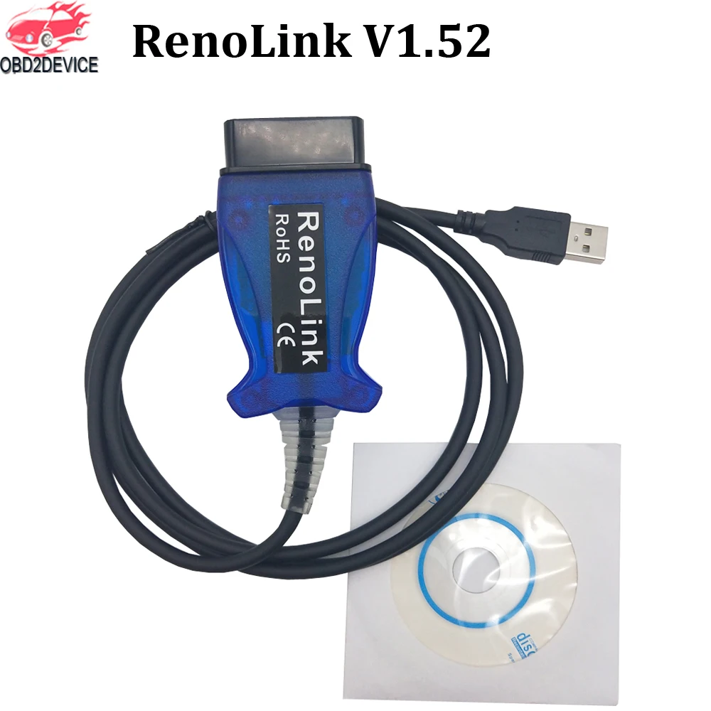 Для Renault может закрепить V1.52 Renolink OBD2 программатор системного блока управления Renolink 1,52 ключ/ECU/воздушной подушки