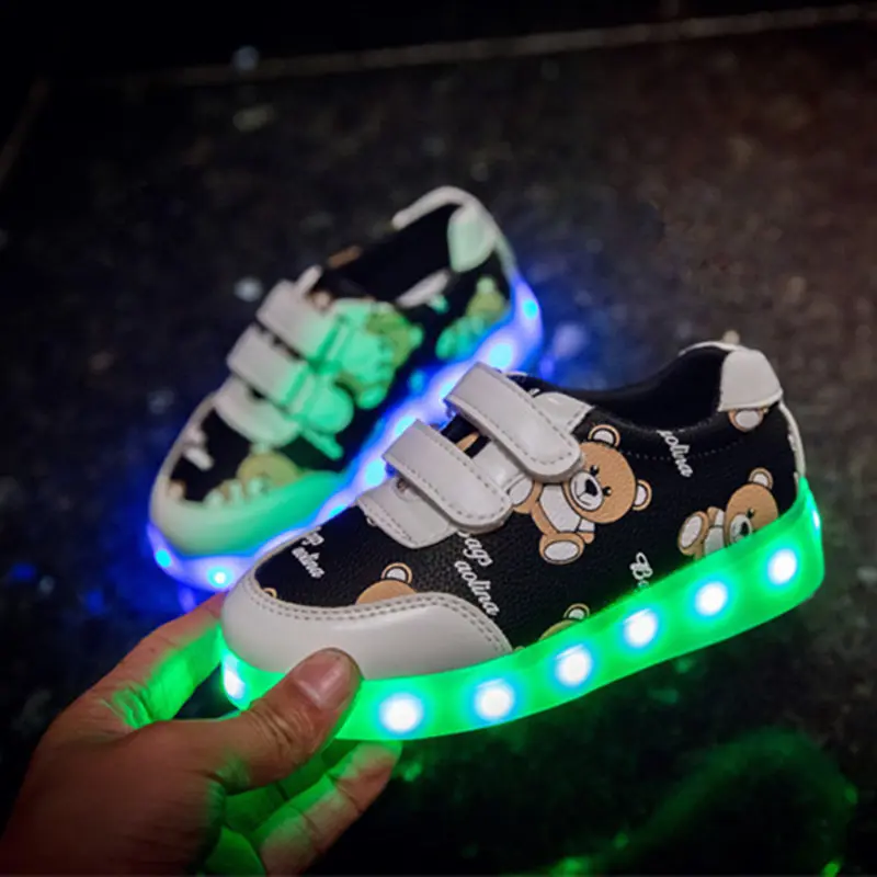 Cena Rozmiar 25 35 buty led dla dzieci dziewczyny chłopcy USB Charge świecące oświetlone buty dziecięce buty ze światłami świecące trampki dla dzieci