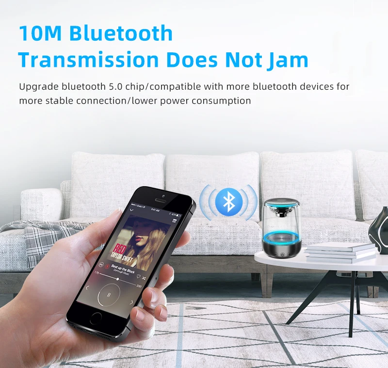 C7 Портативный беспроводной Bluetooth динамик мини цветной светильник музыкальная