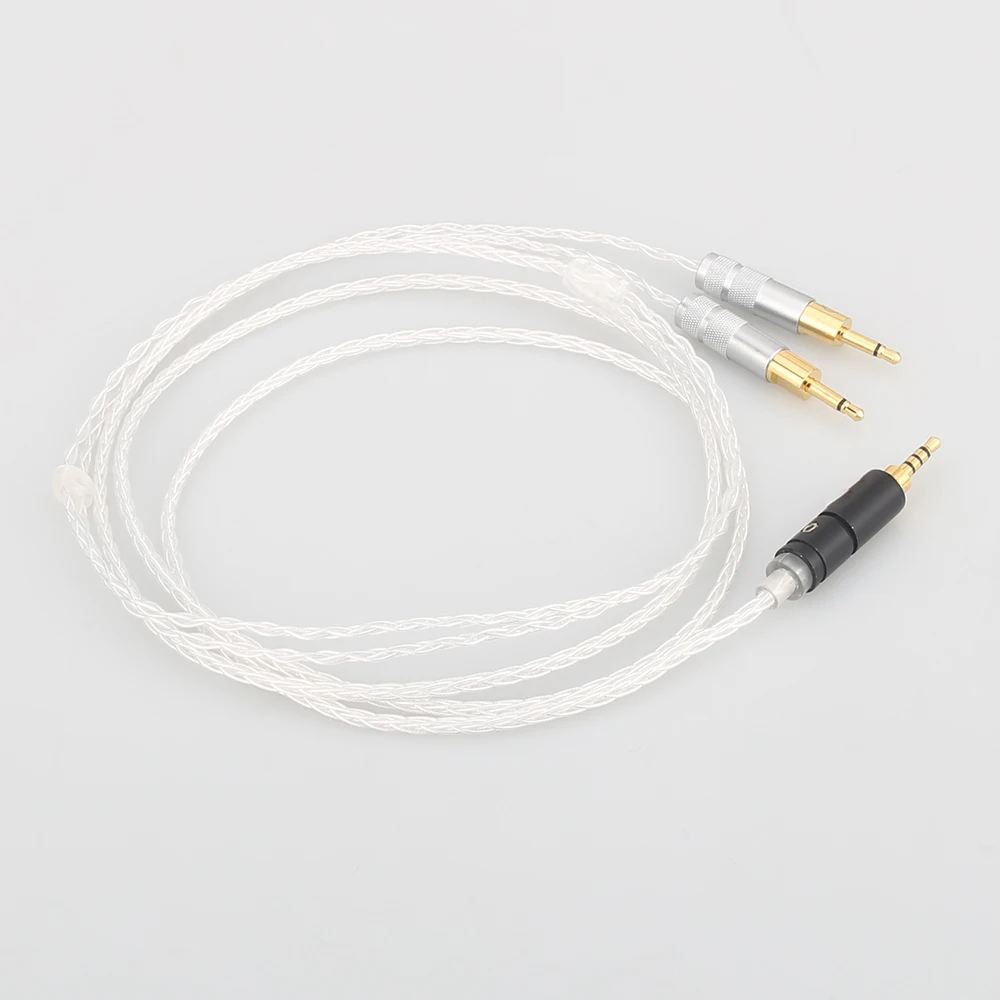 2 5 3 5 4 4mm Balanced 8core Silver Plated Headphone Upgrade Cable for HD700 HD 700 M1060 M1060c Audio grade cable
