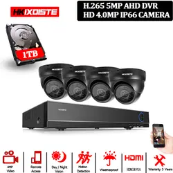 HKIXDISTE 4CH CCTV Системы 4 К 5MP NVR 2560*1440 4MP HD-AHD Камера Крытый безопасности Камера Ночное видение домашнее видео комплект видеонаблюдения