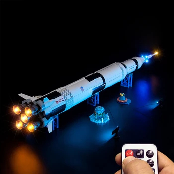 

USB Powered LED Lighting Kit For Apollo Saturn V 21309 (LED Included Only, No Kit)Toy For Children Toys - Remote Control Version