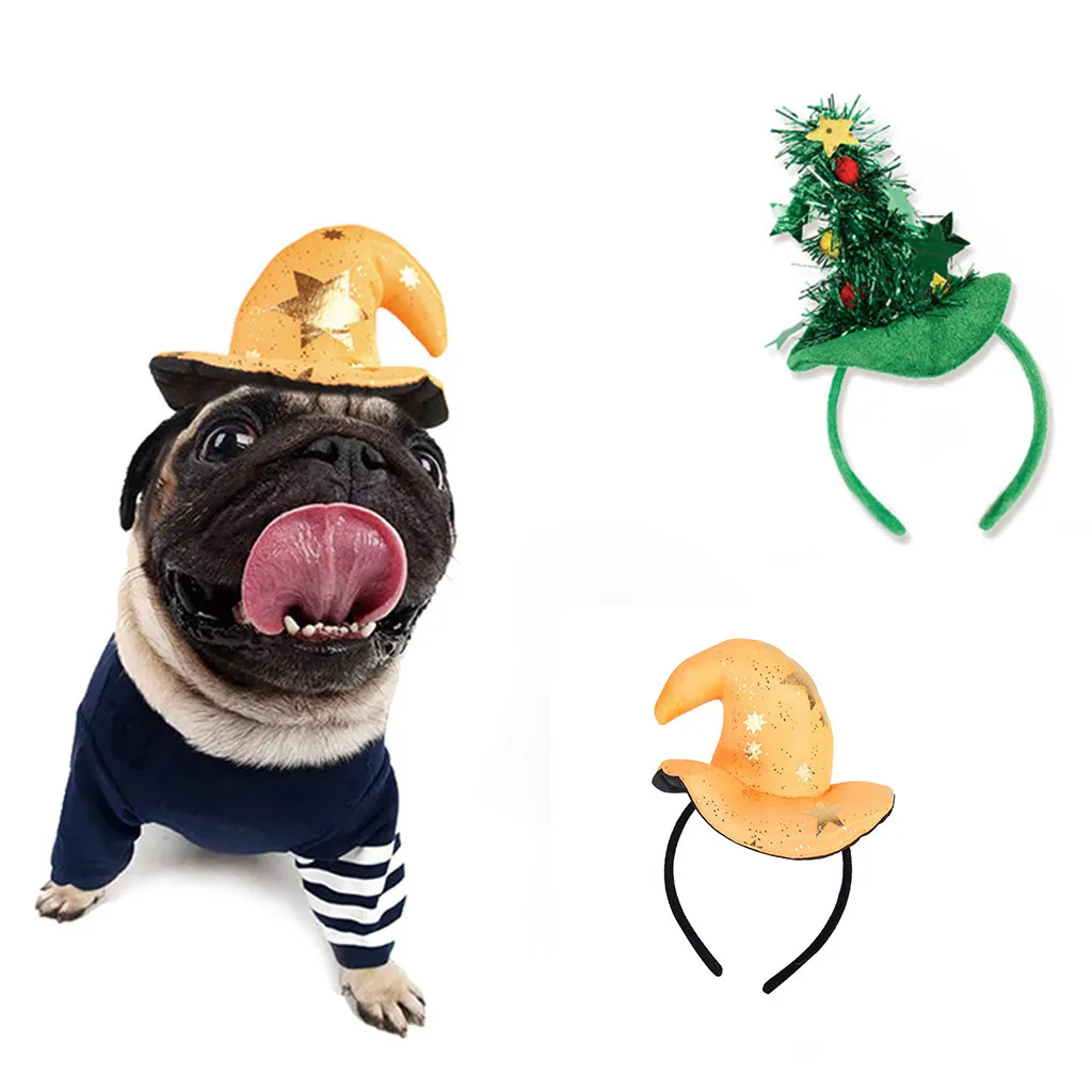 Pet Dog Halloween Cap With Cosplay Costume Puppy Decor Hats For Small Dogs Pet Accessories