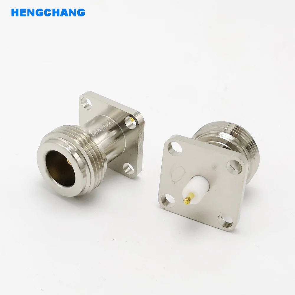 Conector do Adaptador de 17.5×17.5mm n tipo de Montagem em Painel Cobre N-tipo Fêmea Coaxial Conector Chassis 10 Pçs – Lote n rf