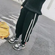 Вельветовые утепленные штаны для девочек; сезон осень-зима; бархатные шаровары с оборками; Детские повседневные штаны; брюки для малышей