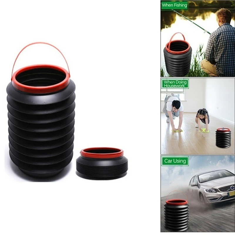 Автомобильный Телескопический мусорный бак домашнее складное ведро для