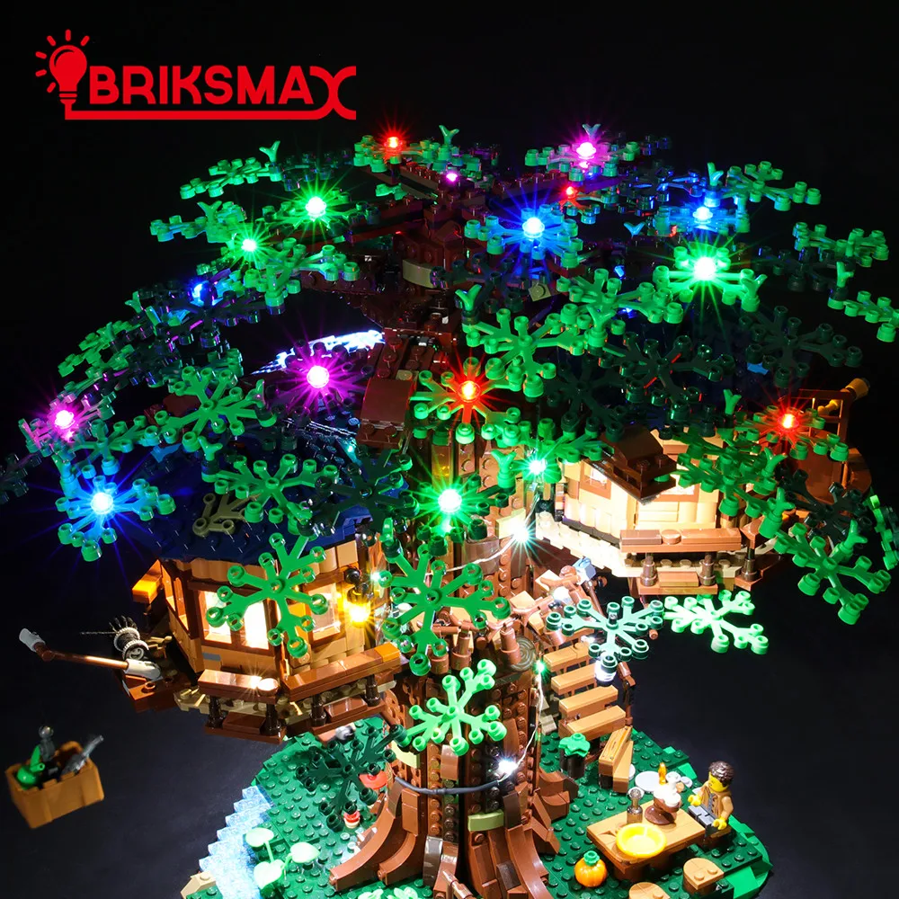BriksMax Led Light Up Kit для идей серии дерево дом игрушки строительные блоки комплект освещения совместим с 21318(весеннее шоу