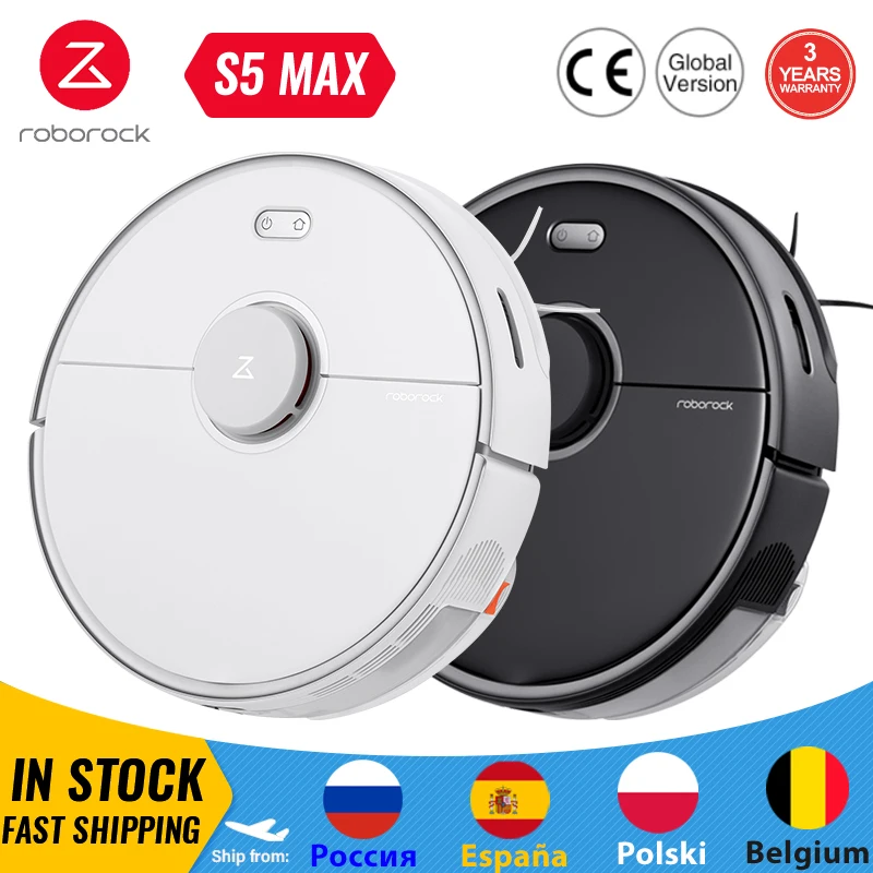 Roborock S5 Max Robot Vacuum Cleaner WIFI APP Control Automatic Sweep Dust Sterilize Smart Planned Washing Mop Upgrade of S50