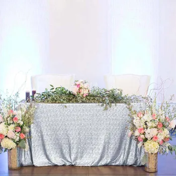 

21 colors 225cmX330cm Glitter Silver Sequin Tablecloth 90x132 inches Wedding Tablecloth Decoration Rectangle Sequin Table cloth