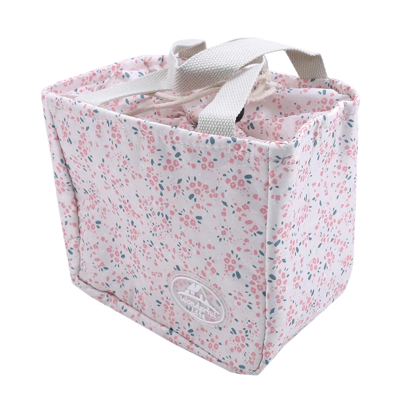 Lunch Box Insulation Bag Printing Floral Thermal Lunch Bag For Women Portable Carry Tote Bolsa Termica Para Marmita