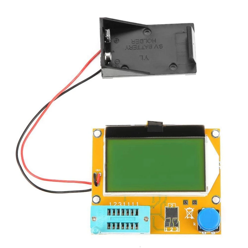 LCD Display Graphical Transistor Tester Resistor Inductance Capacitance ESR Meter With Battery Holder LCR-T4 | Инструменты