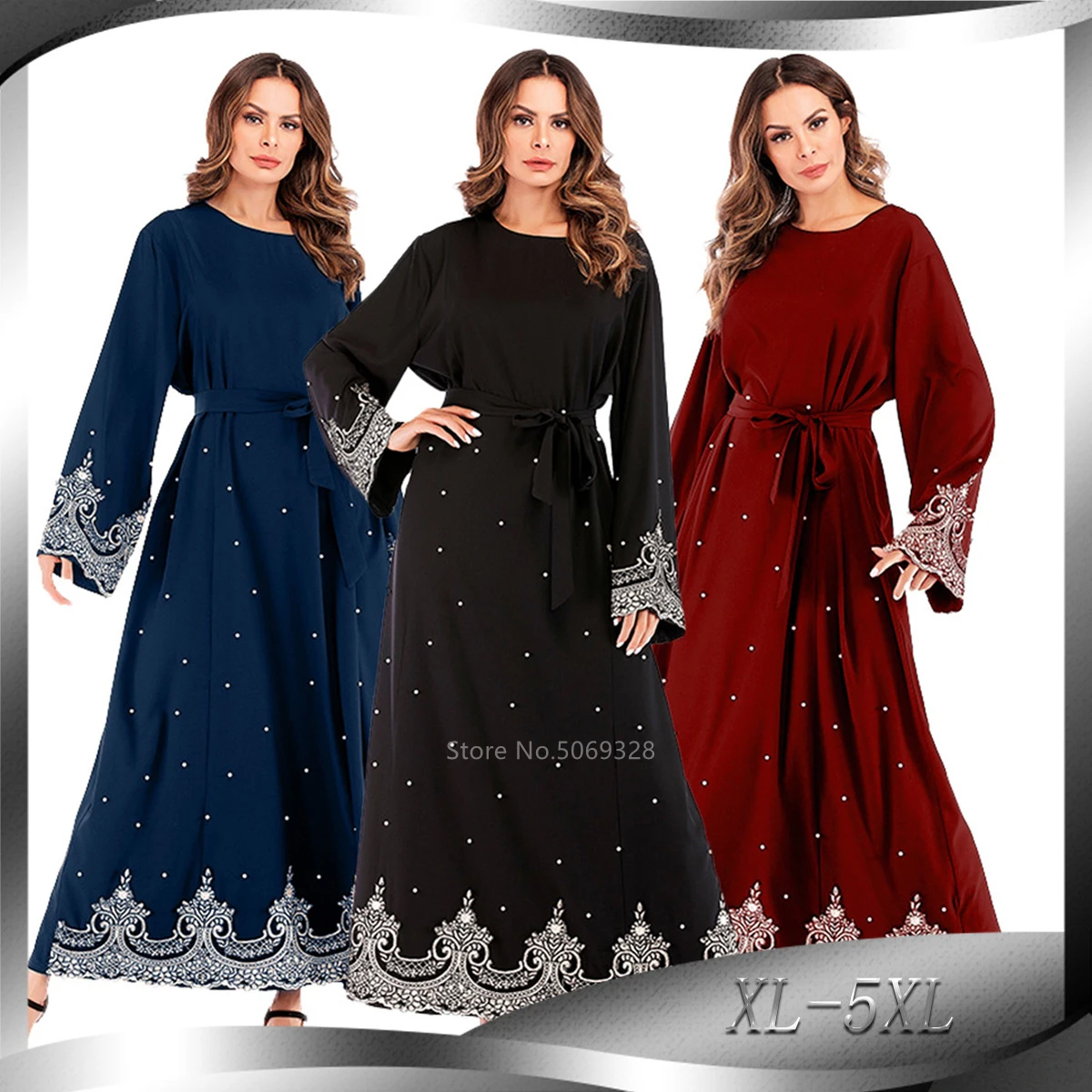 5XL Muslim Women Abaya Islamic Middle 