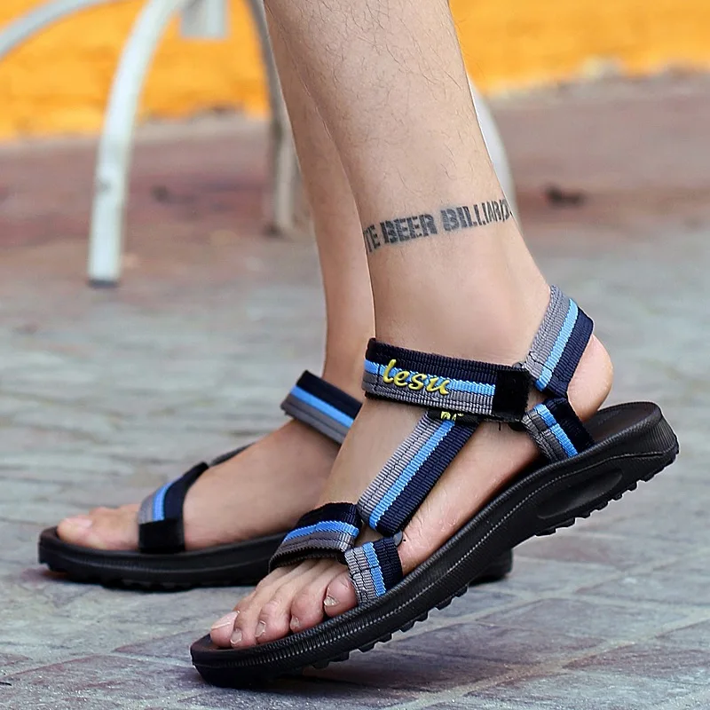 

2017 Summer Men Korean-style Casual Sandals Outdoor Anti-slip Sandals Viet Nam Wear-Resistant Sandals MEN'S SHOES