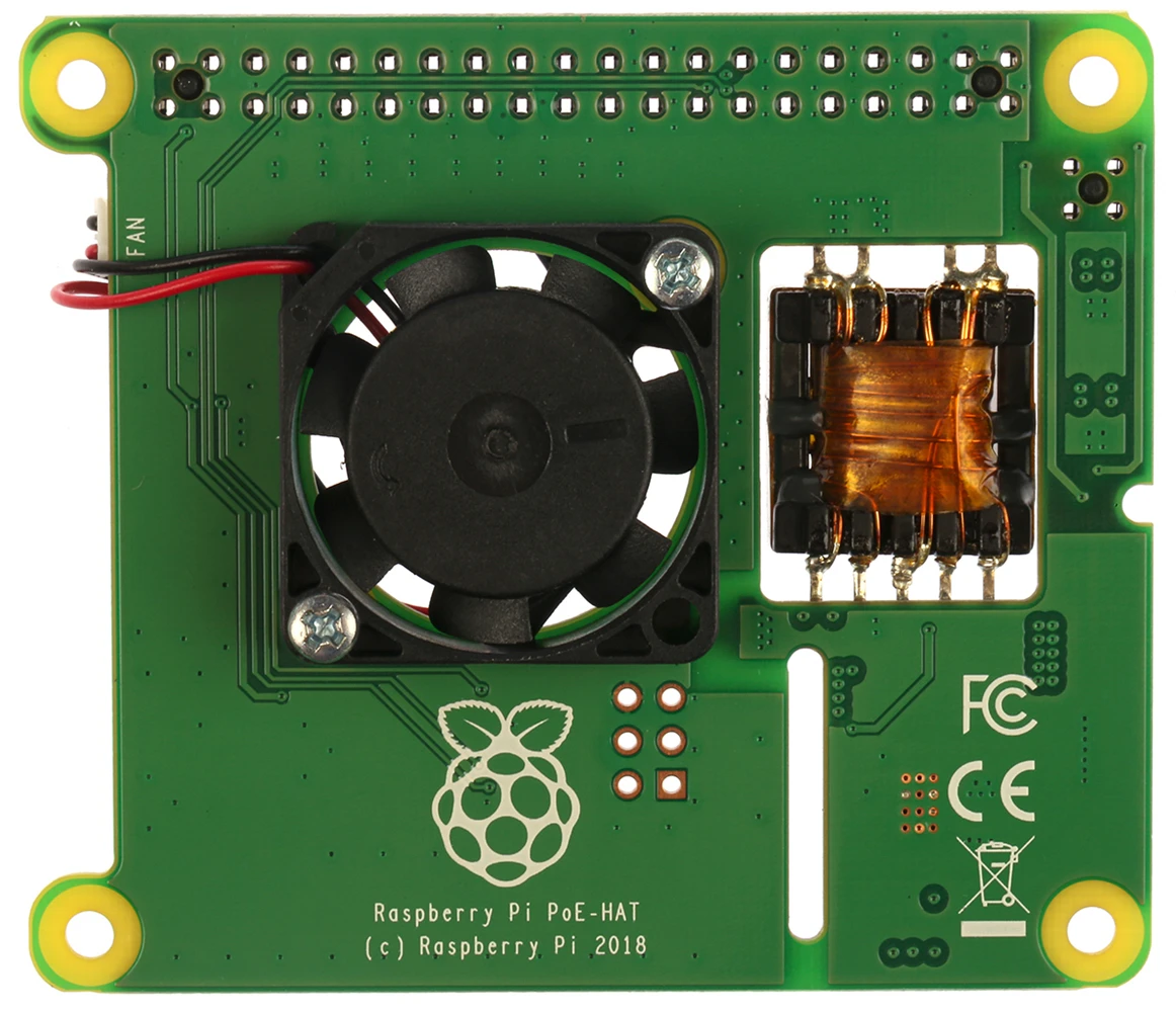 Raspberry Pi PoE HAT Плата расширения Power over Ethernet (PoE) для 3 Model B + и 4B|Аксессуары