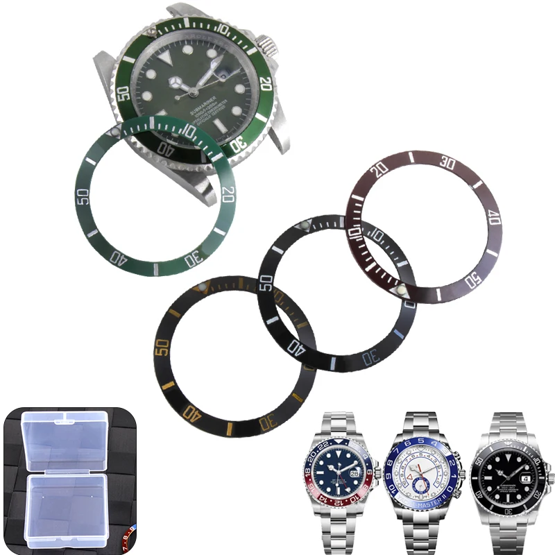 

38mm Retrol Red Blue Black Ceramic Bezel Insert 40mm Dial for Gmt Master Submarine Watch Face Watches Replacement Accessories