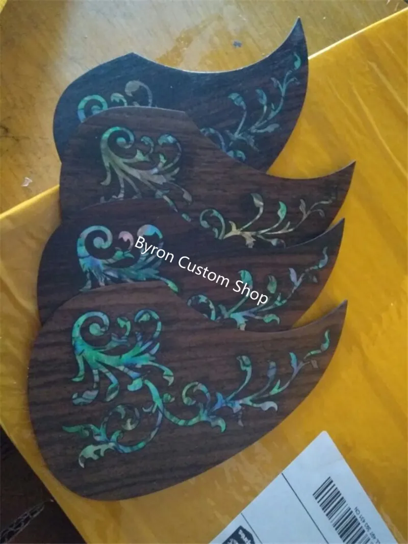 free shipping customize pickguard handmade Abalone inlays acoustic