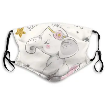 

Fillter Face Cloth for Women Cute Elephant Baby Reusable Windproof Mouth Dustproof Ear Loops for Running Double Protection
