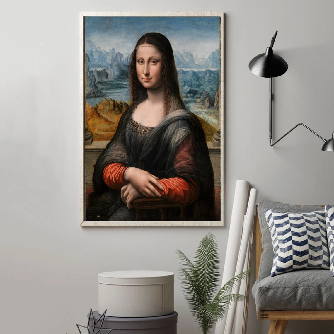 

Prado Mona Lisa (1503-1506) от Леонардо да Винчи шедевр плакат на холсте картина на стену украшение для дома