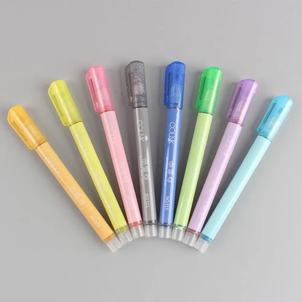 8 цветов, двойная линия, ручка-хайлайтер, флуоресцентная, многоцветная, ручная ручка, офисная, для заметок, конфет, для студентов, школьников, канцелярские принадлежности, маркер X2H5