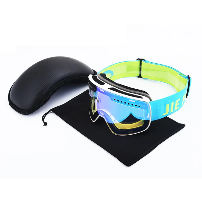 Лыжные очки, зимние ветрозащитные защитные спортивные очки для сноуборда, катания на коньках, лыжах, спорта на открытом воздухе, противотуманные лыжные маски, пылезащитные - Цвет: Blue1