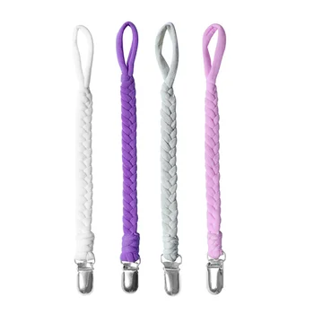 

4pcs Pacifier Clips Practical Safe Teething Strap Chain Soother for Infant Baby