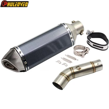 For Suzuki K8 GSXR600 GSXR750 2008 Motorcycle Exhaust Muffler Silencer Escape Demper with Link Pipe Mid Connect Pipe DB Killer