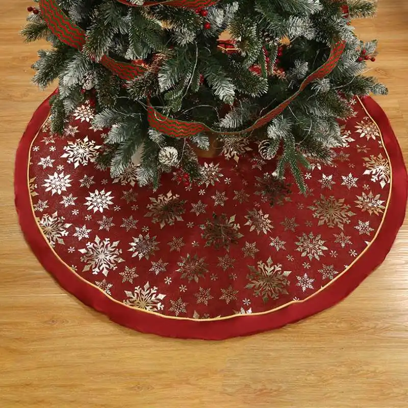 Праздничный декор, круглая Мешковина, 48 дюймов, Рождественская елка, юбка для дома, новогодние, вечерние, 6 цветов, для дома, новогодний, Рождественский Декор