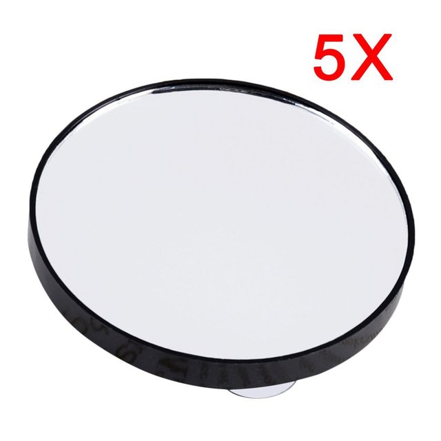 Round Mini Pocket Makeup Mirror 5X 10X 15X Magnifying Mirror With Two Suction Cup Cosmetic Mirror Tools Bathroom Home Use