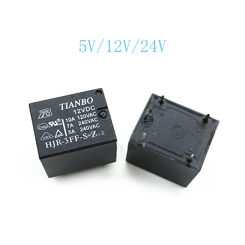 

5PCS/lot original New Relay HJR-3FF-S-Z 5VDC HJR-3FF-S-Z 12VDC HJR-3FF-S-Z 24VDC HJR 3FF S Z 5V HJR-3FF-S-Z-12V 10A 5PIN