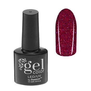 

Nail gel polish, 5284-444, three-phase, LED / UV, 10ml, color 5284-444 burgundy glitter
