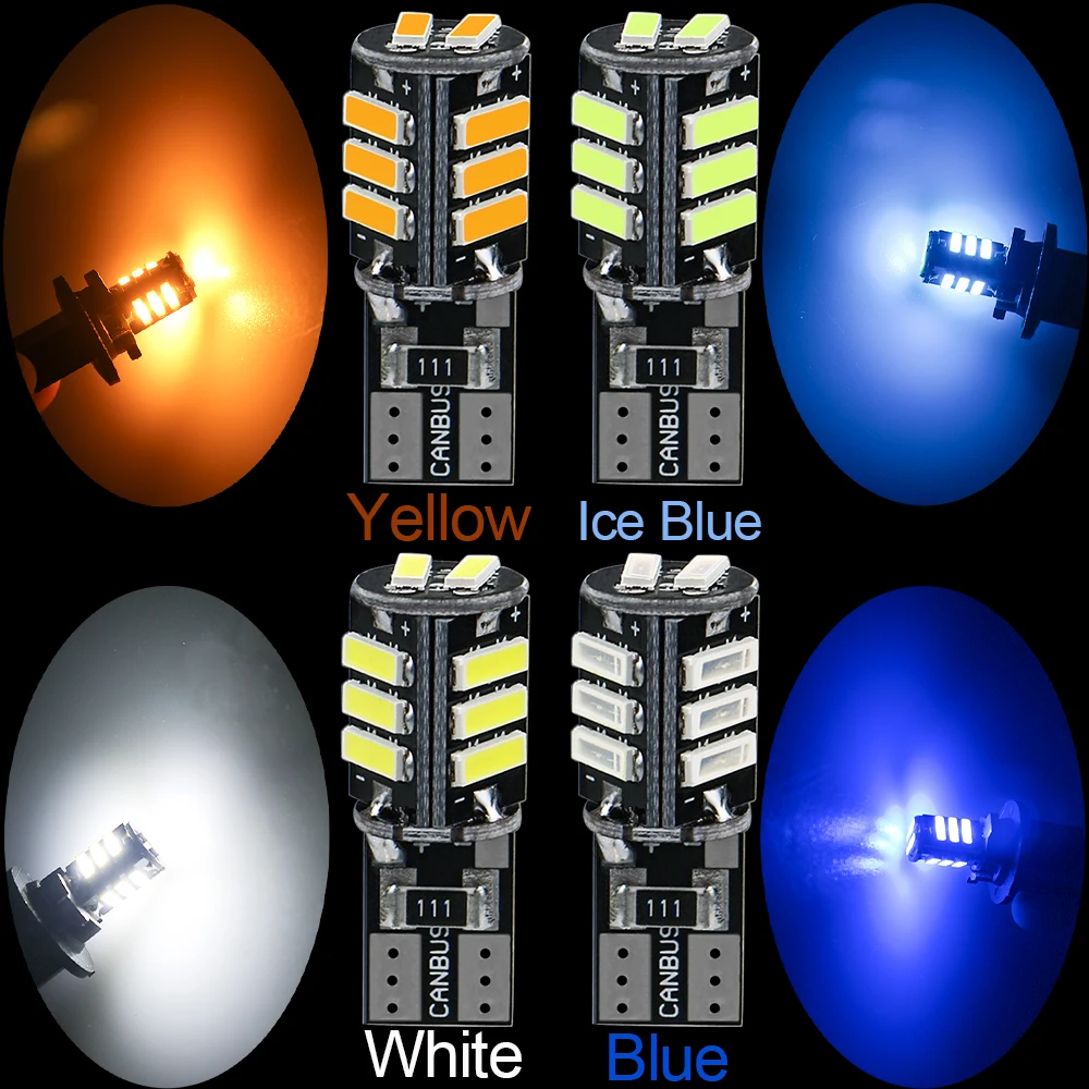 100 шт. T10 W5W 194 168 автомобильные лампочки 7020SMD 11 Светодиоды Canbus Error Free авто Интерьер светильник зазор сигнала торможения внешний светильник 12V