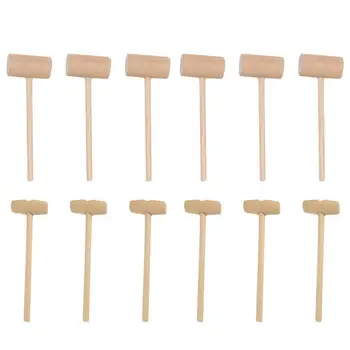 

12Pcs Children Toy Hammers Mini Mallets Small Wood Hammer Toys for Children